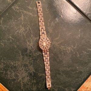 Art Deco diamond and quartz watch